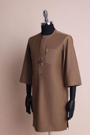 Brown 3/4 Sleeve Senator Wear