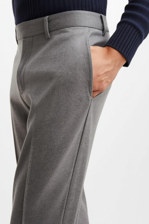 Ash Grey Cashmere Blend Trousers