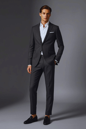 Men’s Classic Suit – Black & Brown