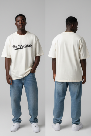 Oversized Cream T-Shirt for Men
